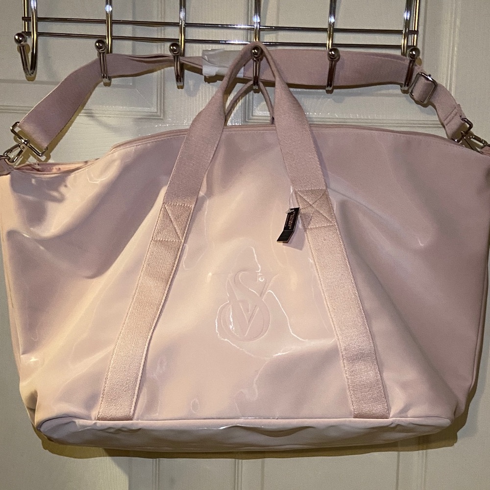 FREE W/$25 purchase Victoria's Secret Pale Pink Travel Tote w/ Detachable Strap